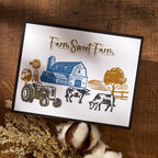 Spellbinders Farm Sweet Farm Registration BetterPress Plate and Die Set bpr-019 home tractor