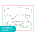 Spellbinders Farm Sweet Farm Registration BetterPress Plate and Die Set bpr-019 template