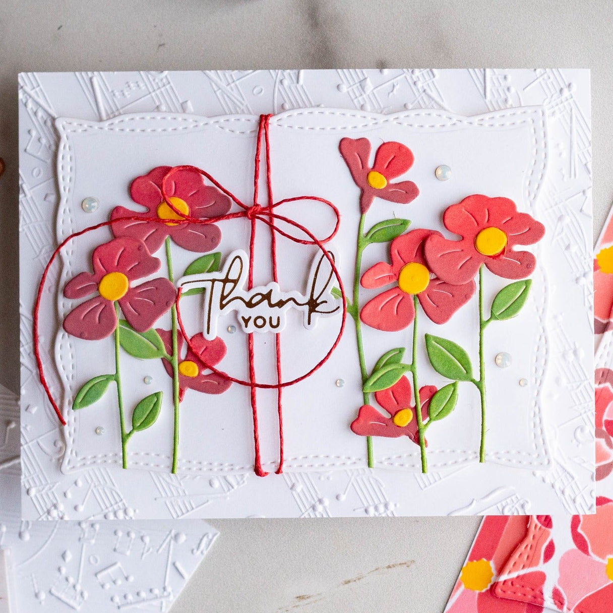 Spellbinders Favorite Song 3D Embossing Folder e3d-165 thank you