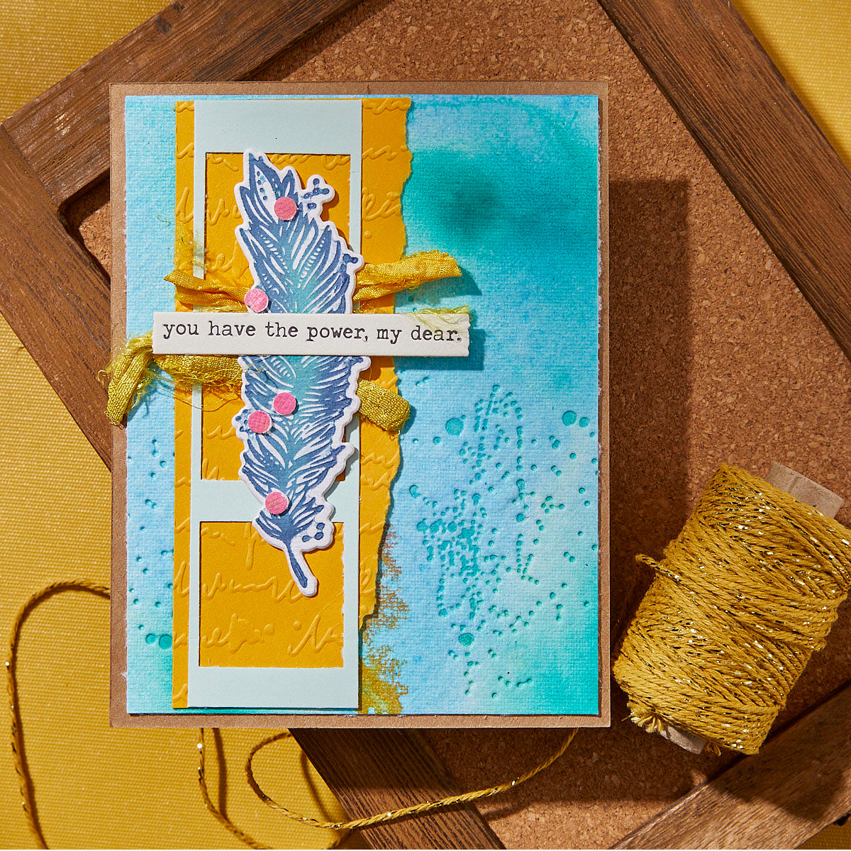 Spellbinders Feather Dream BetterPress Plates and Die Set bpr-025 my dear