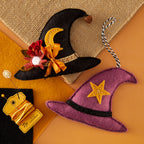Spellbinders Felt Charming Witch Hat Etched Dies s4-1564 black and purple hats star and moon