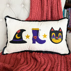 Spellbinders Felt Charming Witch Hat Etched Dies s4-1564 blue witch boot black cat face stars pillow