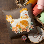Spellbinders Felt Cozy Cluck Etched Dies s7-273 pillow