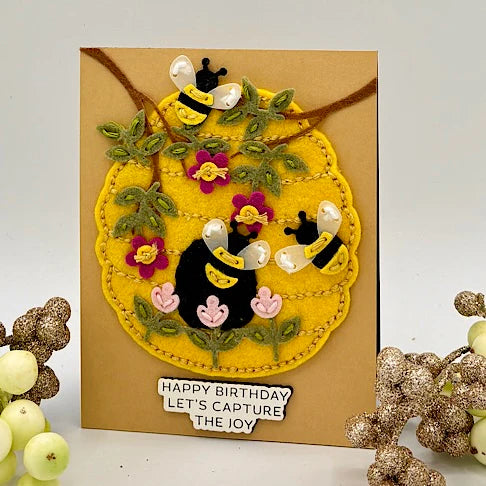 Spellbinders Felt Floral Beehive Etched Dies s5-688 capture