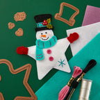 Spellbinders Felt Snowman Star Etched Dies s7-262 sewn