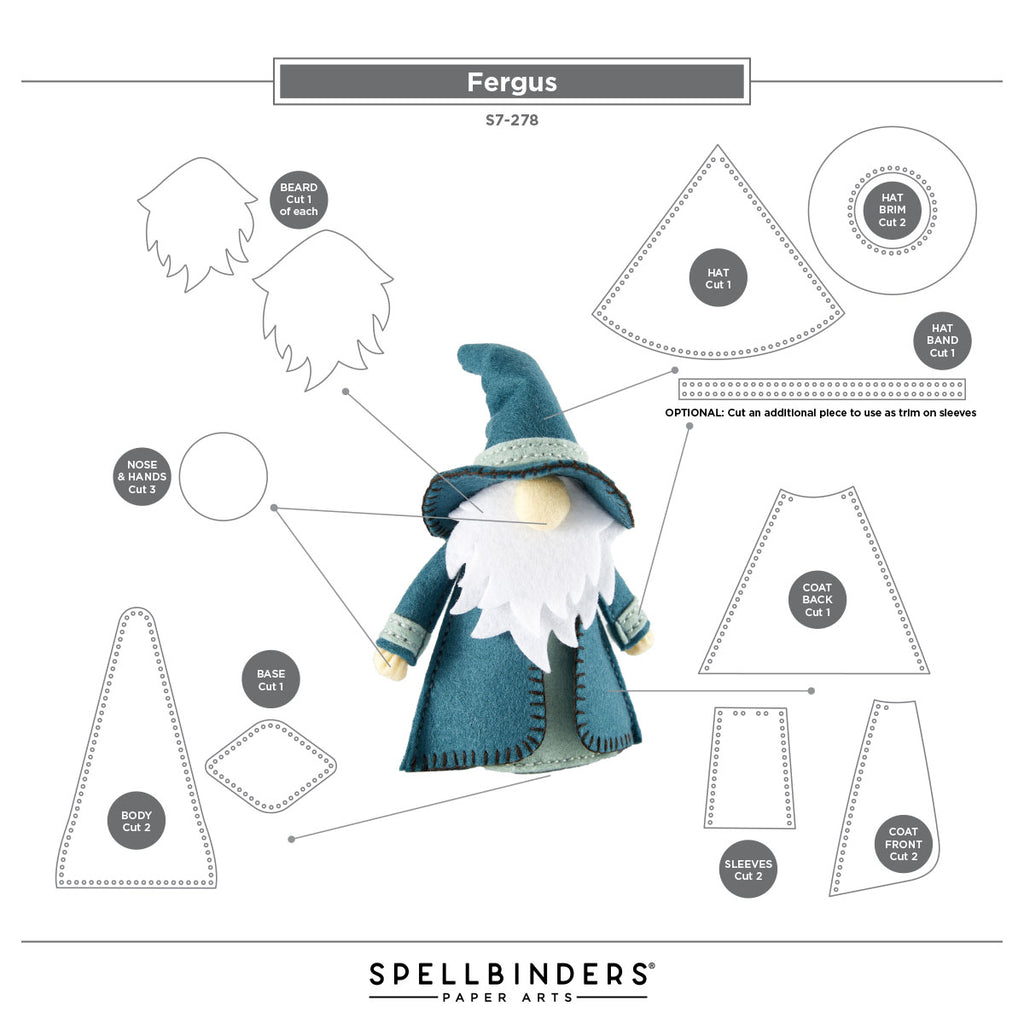 Spellbinders Fergus Etched Dies s7-278 assembly