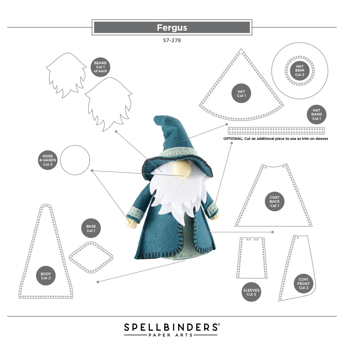 Spellbinders Fergus Etched Dies s7-278 assembly