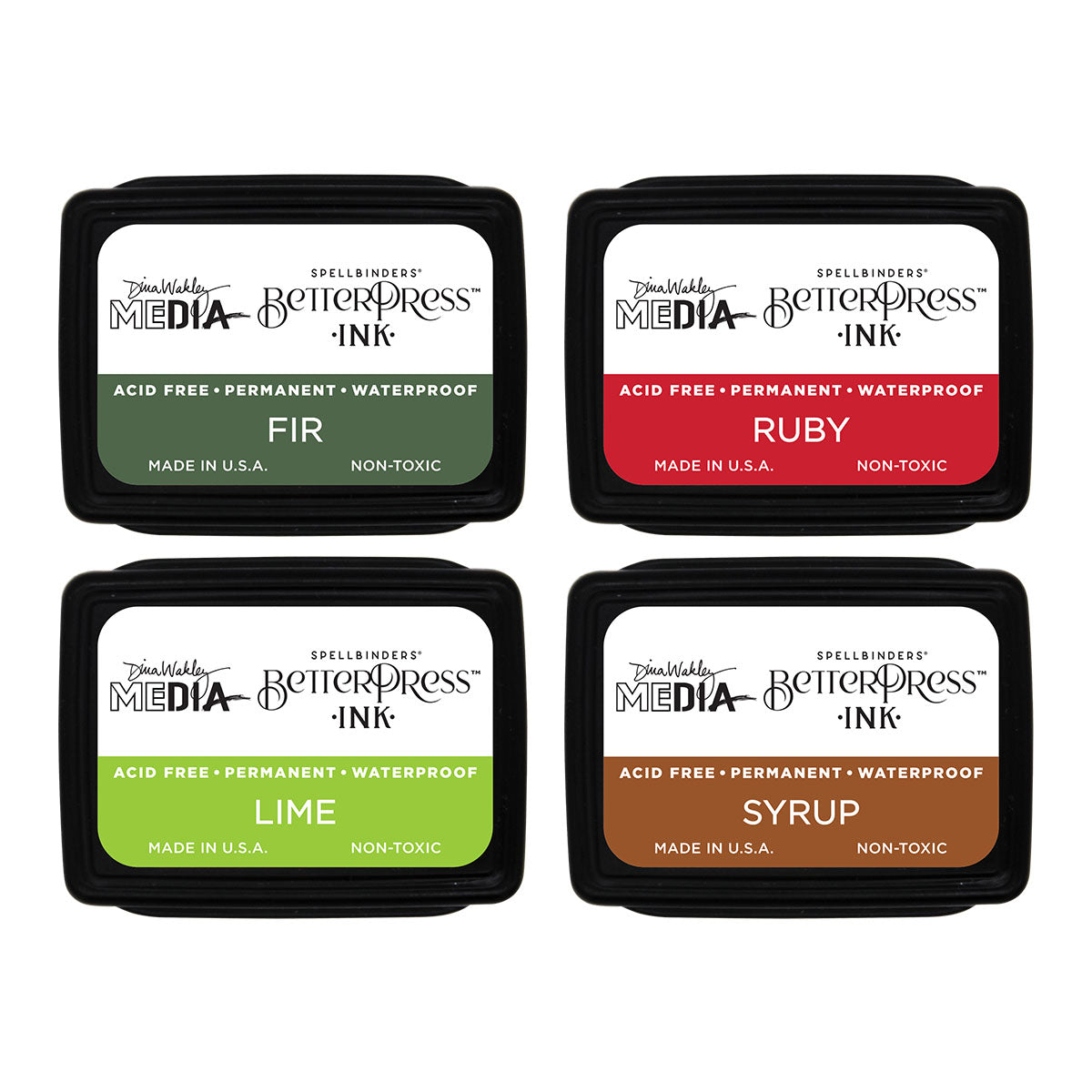 Spellbinders Festive BetterPress Ink Mini Set by Dina Wakley bpi-059