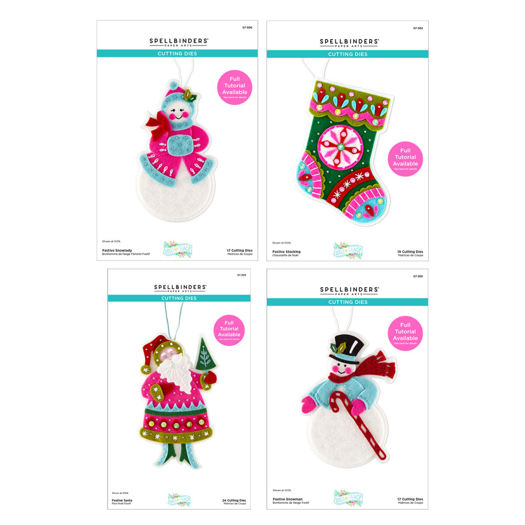 Spellbinders Festive Felt Christmas I Want It All Die Set bd-1159