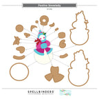 Spellbinders Festive Snowlady Etched Dies s7-306 assembly guide
