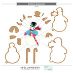 Spellbinders Festive Snowman Etched Dies s7-305 assembly guide