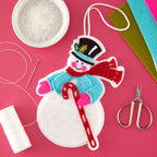 Spellbinders Festive Snowman Etched Dies s7-305 assembly guide stitched felt snowman ornament