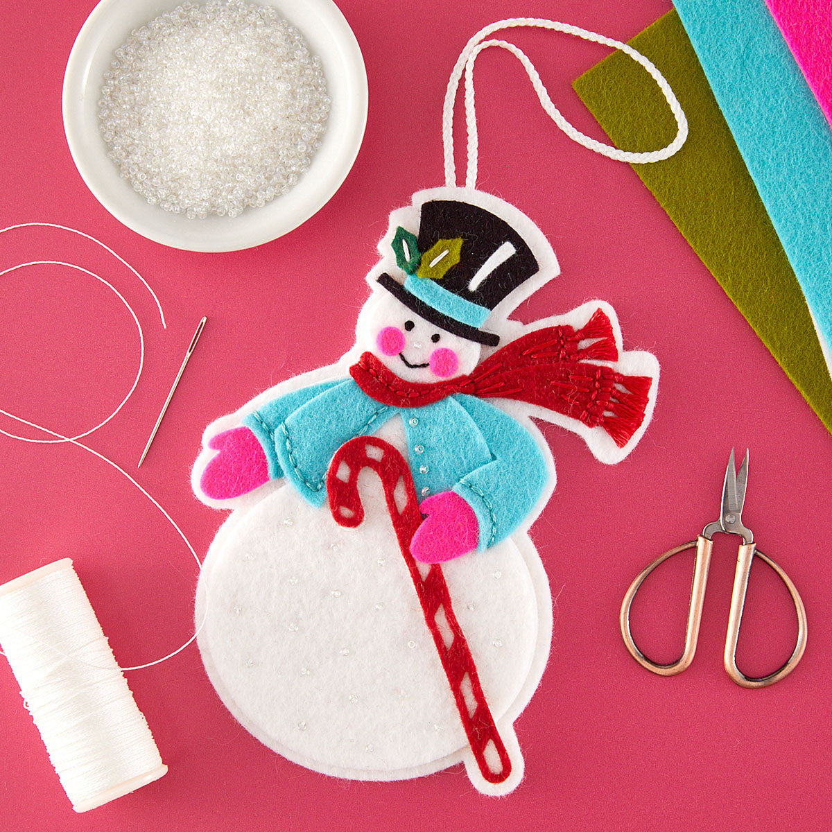 Spellbinders Festive Snowman Etched Dies s7-305 assembly guide stitched felt snowman ornament