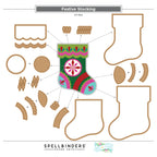 Spellbinders Festive Stocking Etched Dies s7-302 assembly guide
