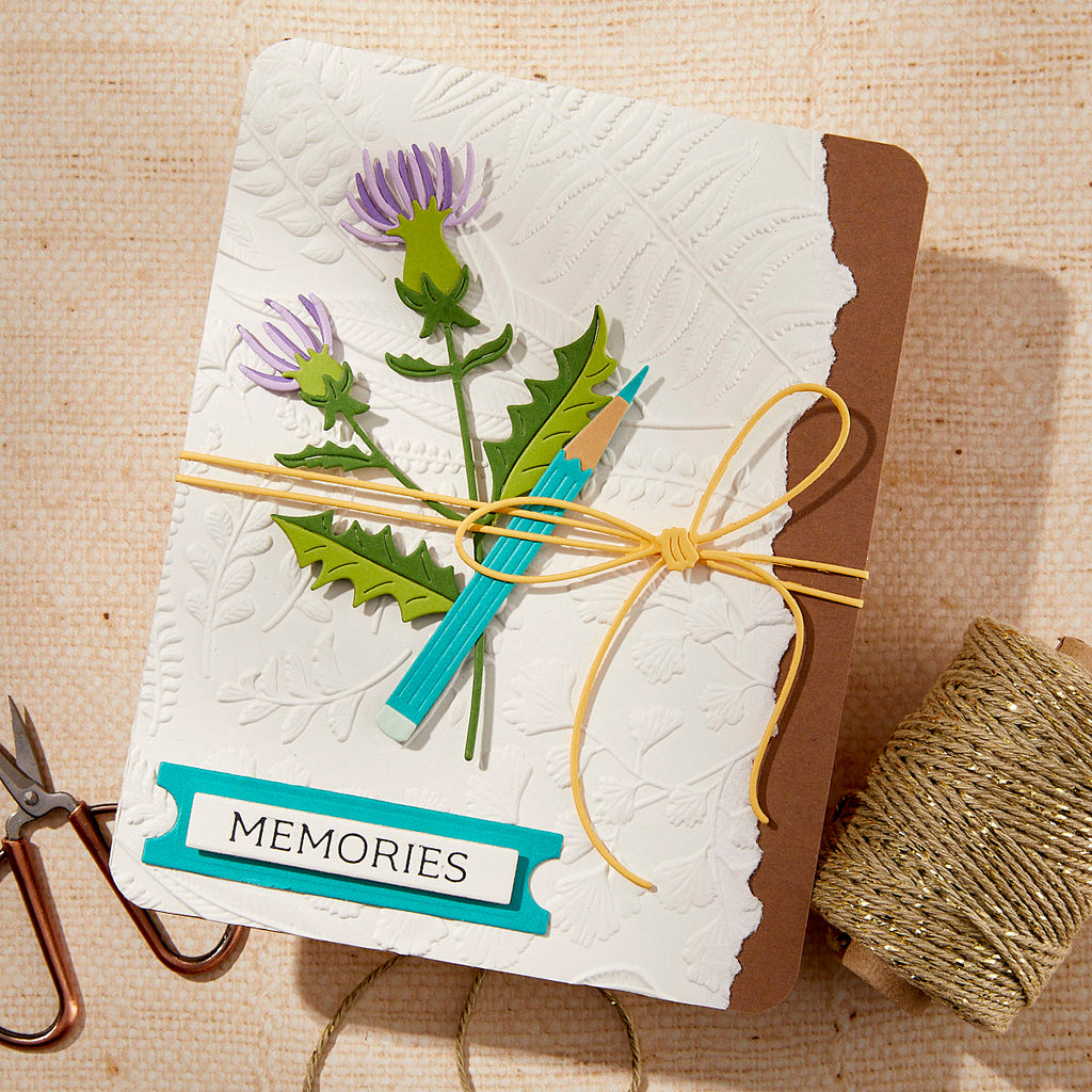 Spellbinders Field Notes 3D Embossing Folder e3d-106 memories