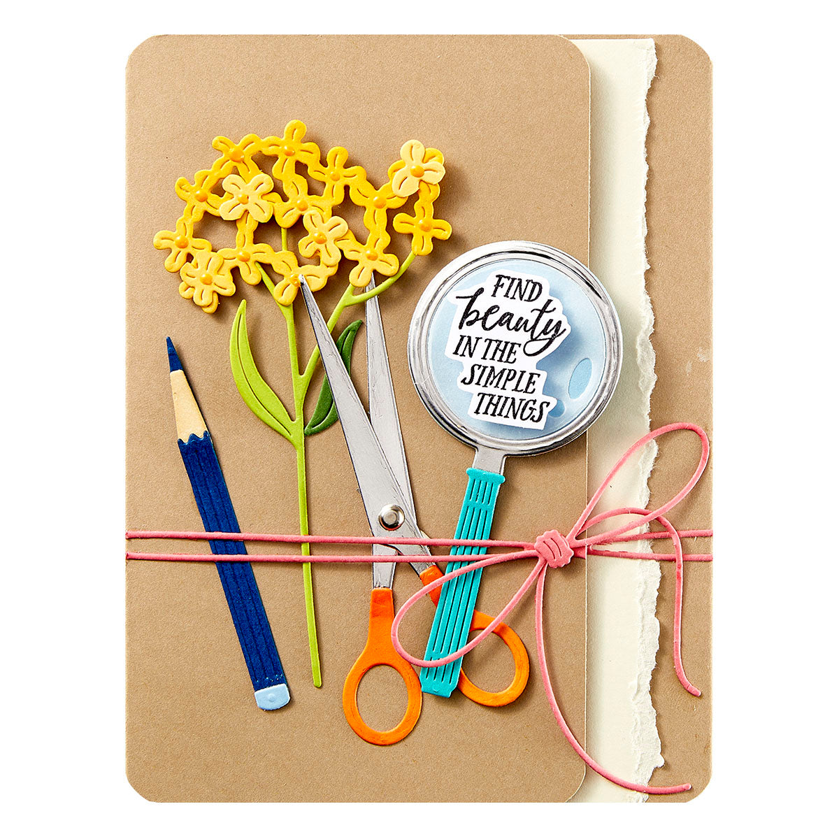 Spellbinders Field Notes Sentiments Clear Stamps stp-242 folder