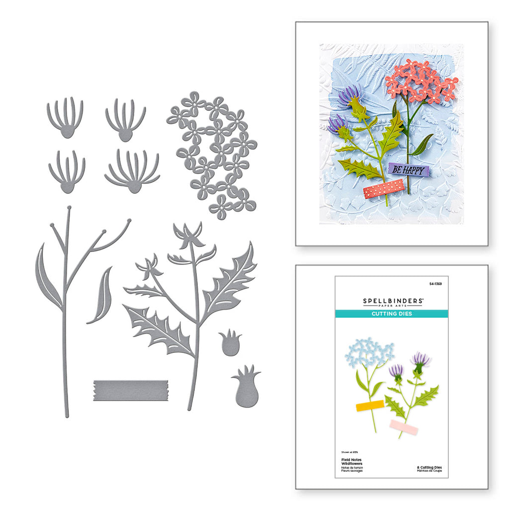 Spellbinders Field Notes Wildflowers Etched Dies s4-1369