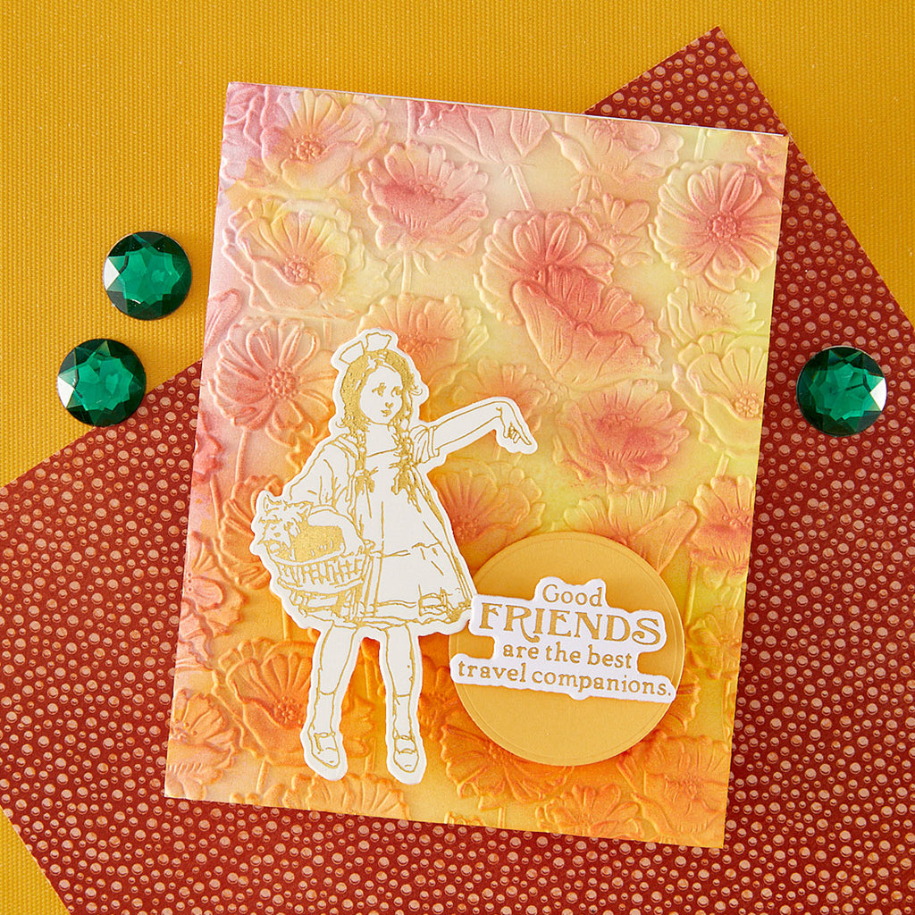 Spellbinders Field of Poppies 3D Folder and Die Set e3d-161 good friends
