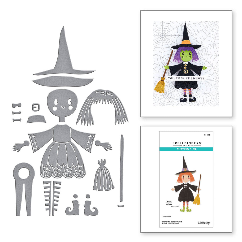 Spellbinders Fiona the Dancin Witch Etched Dies s4-1385