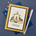 Spellbinders First Christmas Night Rub Ons scsr-017 sheep donkey gowns savior's birth card