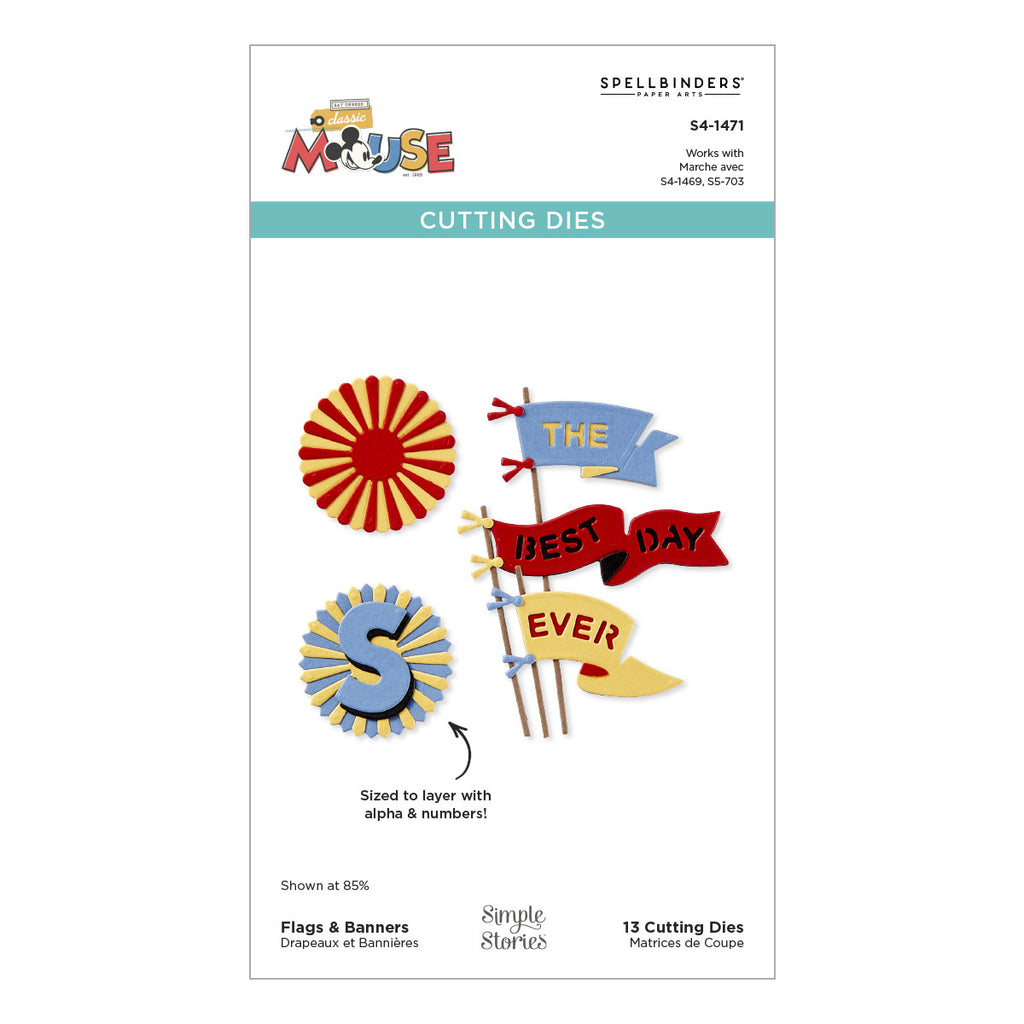 Spellbinders Flags and Banners Etched Dies s4-1471