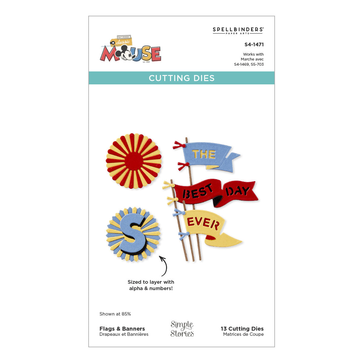 Spellbinders Flags and Banners Etched Dies s4-1471