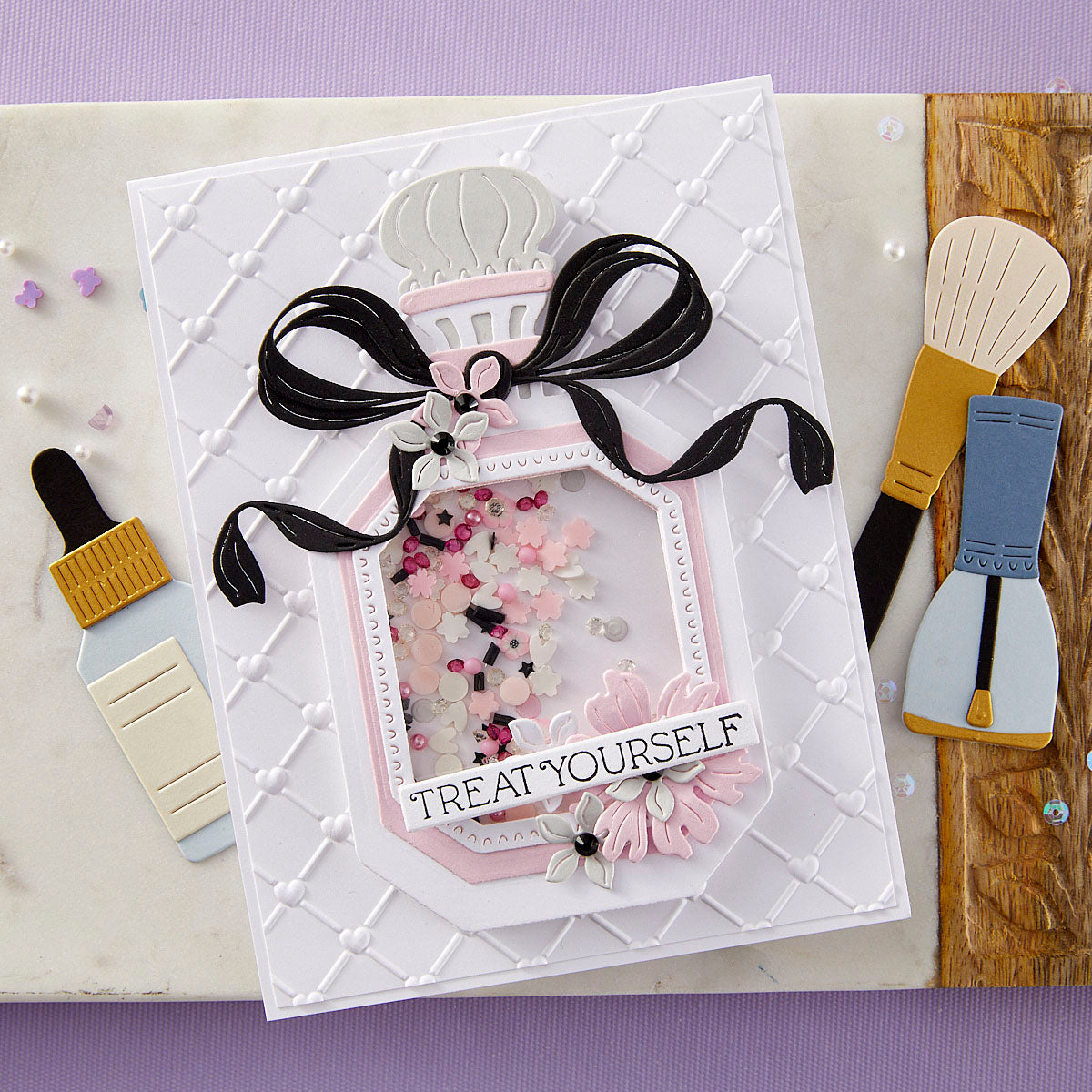 Spellbinders Flawless Sentiments Press Plate and Die Set bp-236 treat 