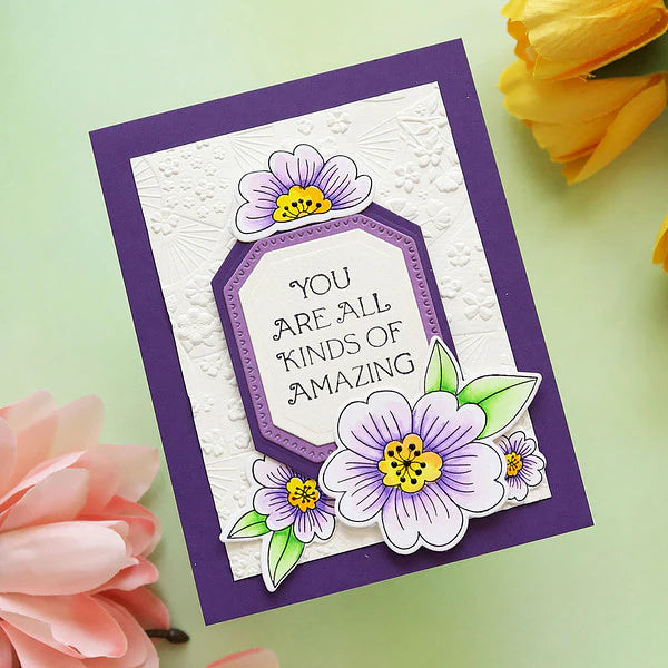 Spellbinders Floral Fans 3D Embossing Folder e3d-128 amazing