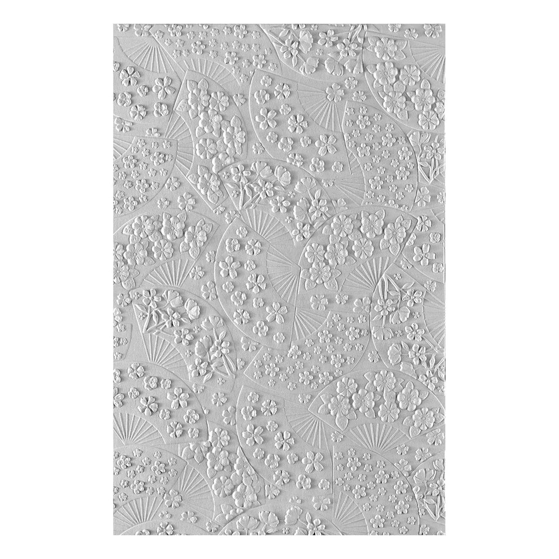 Spellbinders Floral Fans 3D Embossing Folder e3d-128 embossing