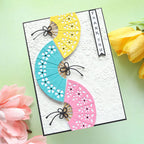 Spellbinders Floral Fans 3D Embossing Folder e3d-128 thank you