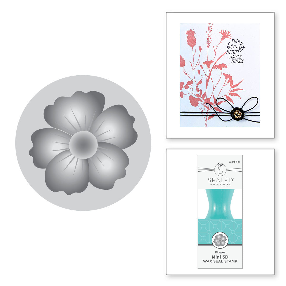 Spellbinders Flower Mini 3D Wax Seal wsm-003