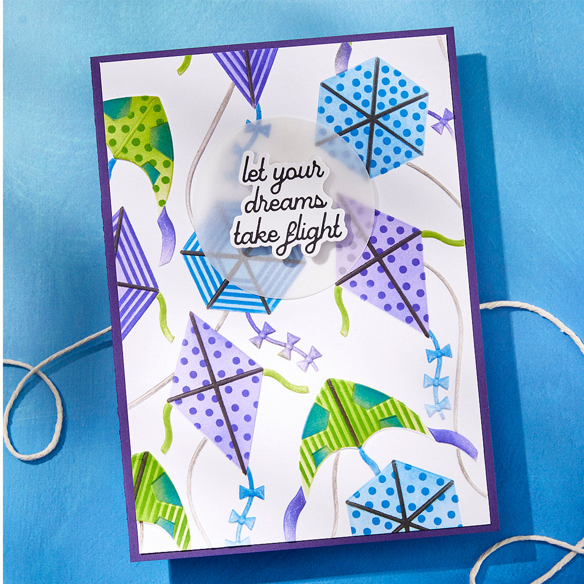 Spellbinders Flying Kites 3D Embossing Folder and Stencil Bundle dreams