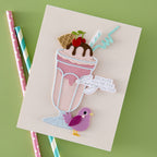 Spellbinders Fountain Wishes Sentiments BetterPress Plate and Die Set bp-338 cherry on top