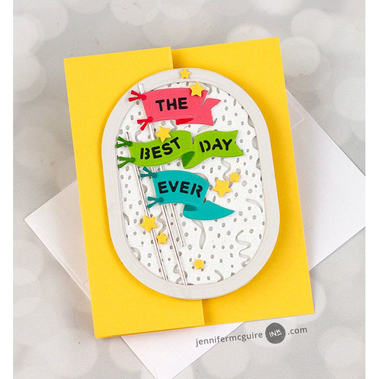 Spellbinders Frame and Sentiments Etched Dies s4-1470 banners | color-code:ALT01