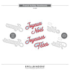 Spellbinders French Holiday Sentiments Etched Dies s3-566 assembly
