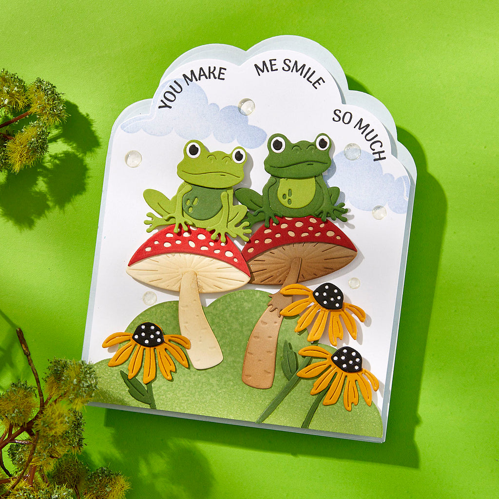 Spellbinders Frog Prince Etched Dies s4-1356 frog