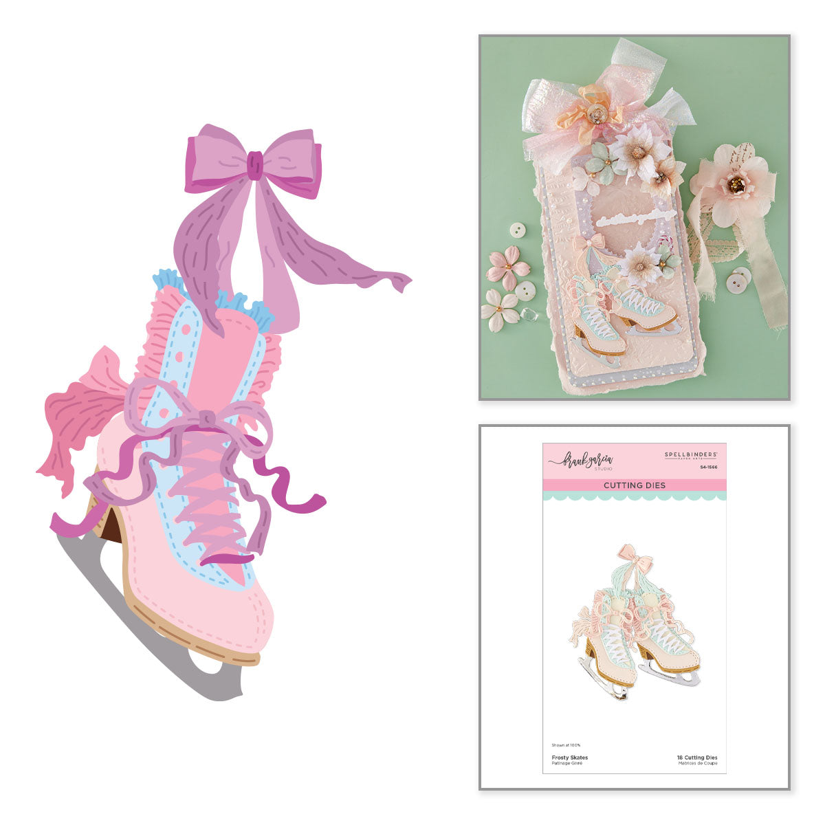 Spellbinders Frosty Skates Etched Dies s4-1566