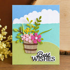 Spellbinders Garden Planter Etched Dies s4-1515 best wishes