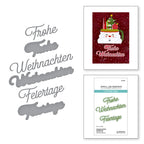 Spellbinders German Holiday Sentiments Etched Dies s3-567