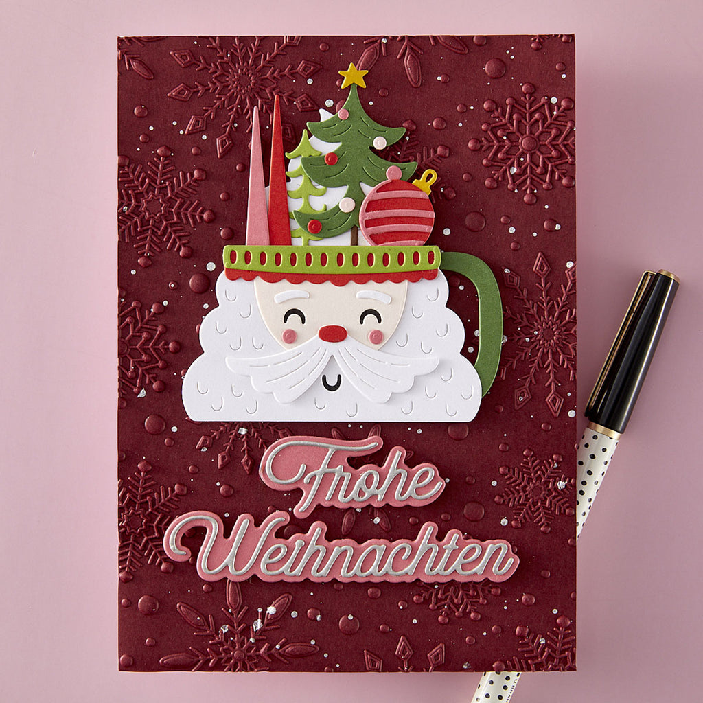 Spellbinders German Holiday Sentiments Etched Dies s3-567 frohe