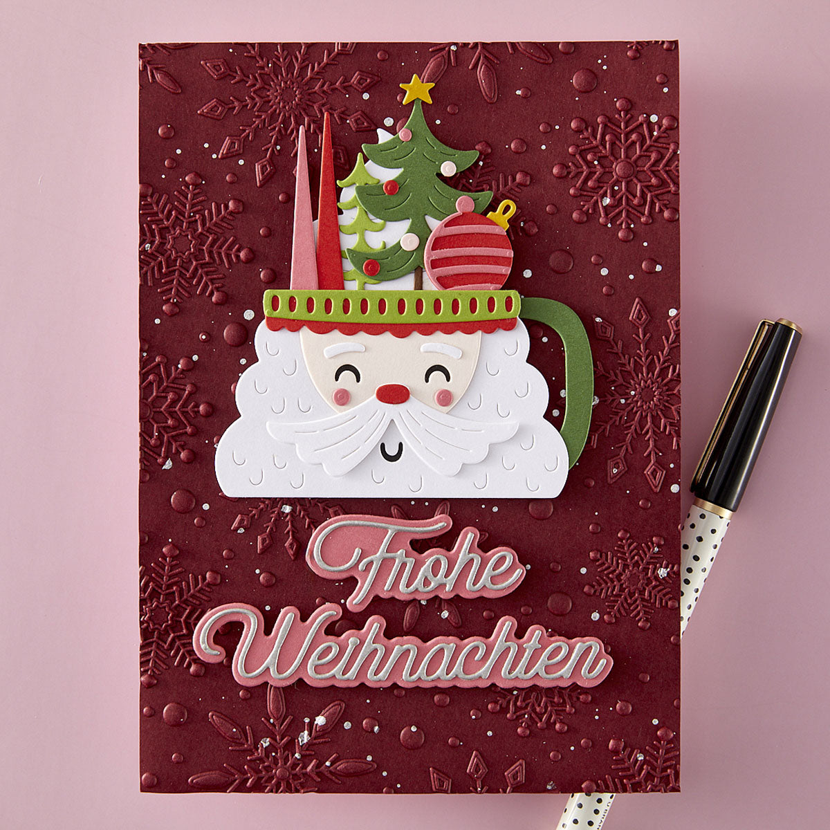 Spellbinders German Holiday Sentiments Etched Dies s3-567 frohe