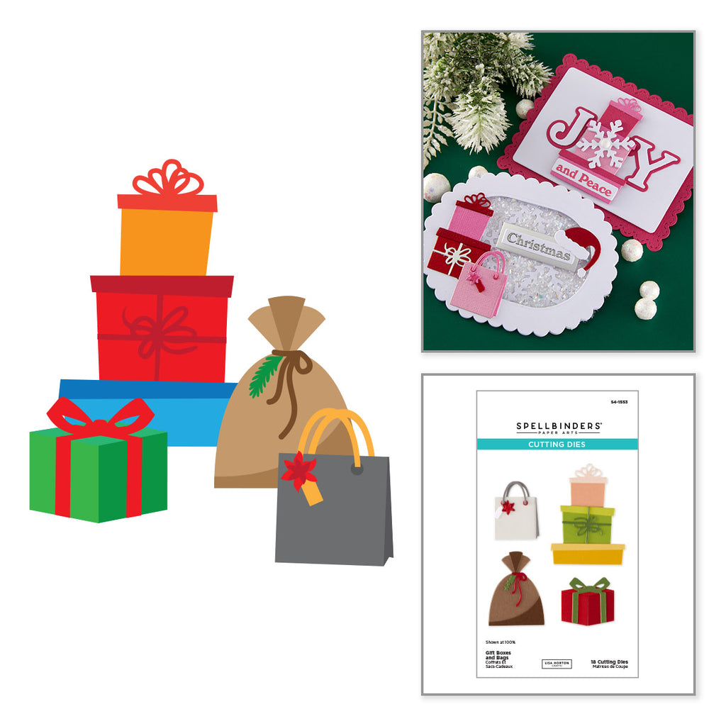 Spellbinders Gift Boxes and Bags Etched Dies s4-1553