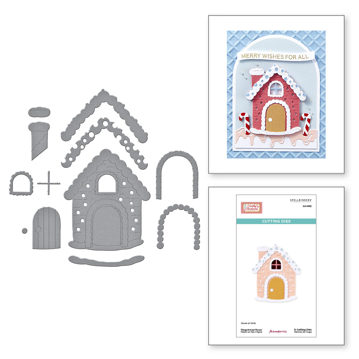 Spellbinders Gingerbread House Etched Dies by Stamperia s4-1492