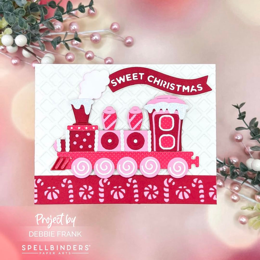 Spellbinders Gingerbread Plane and Banners Etched Dies by Stamperia s4-1489 train