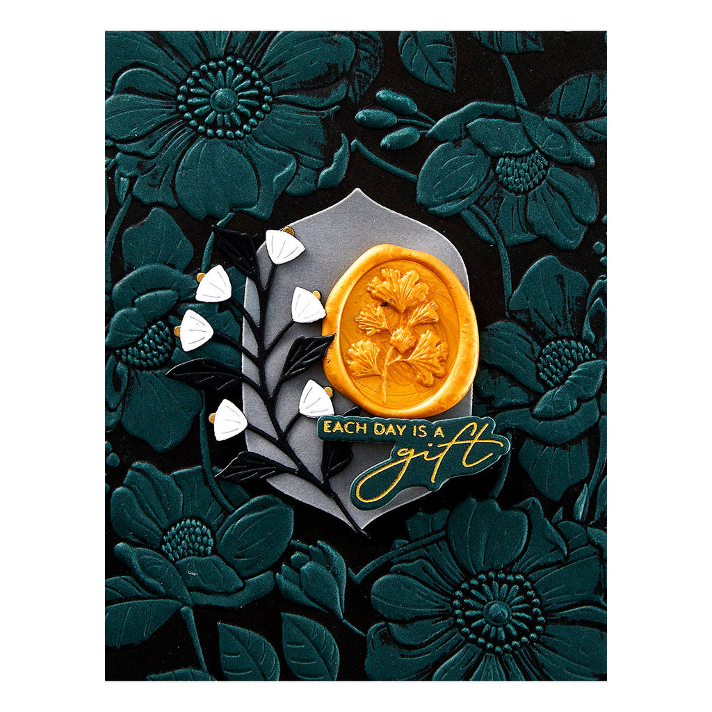 Spellbinders Gingko Leaves 3D Wax Seal Stamp ws3d-008 gift