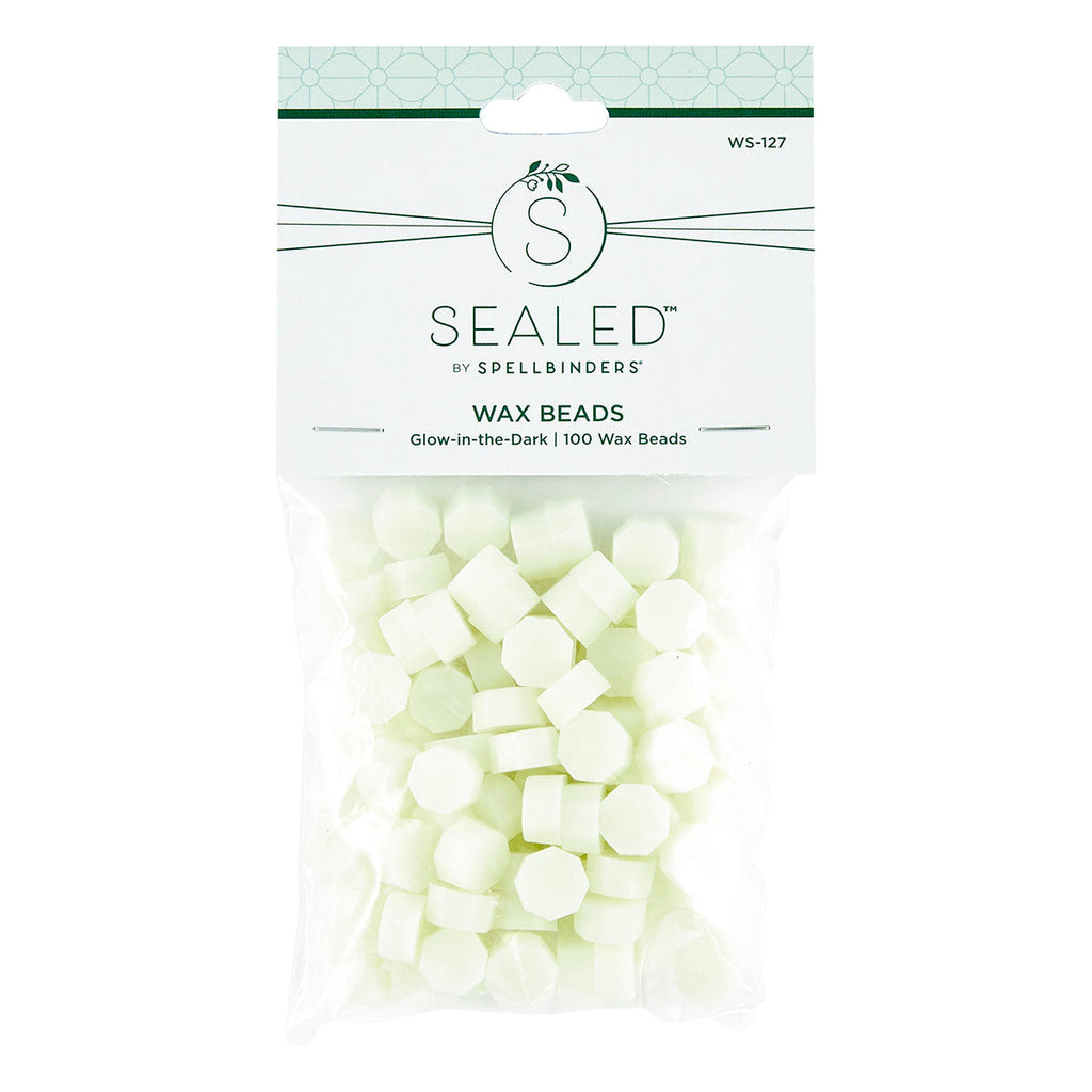 Spellbinders Glow In The Dark Wax Beads ws-127 package