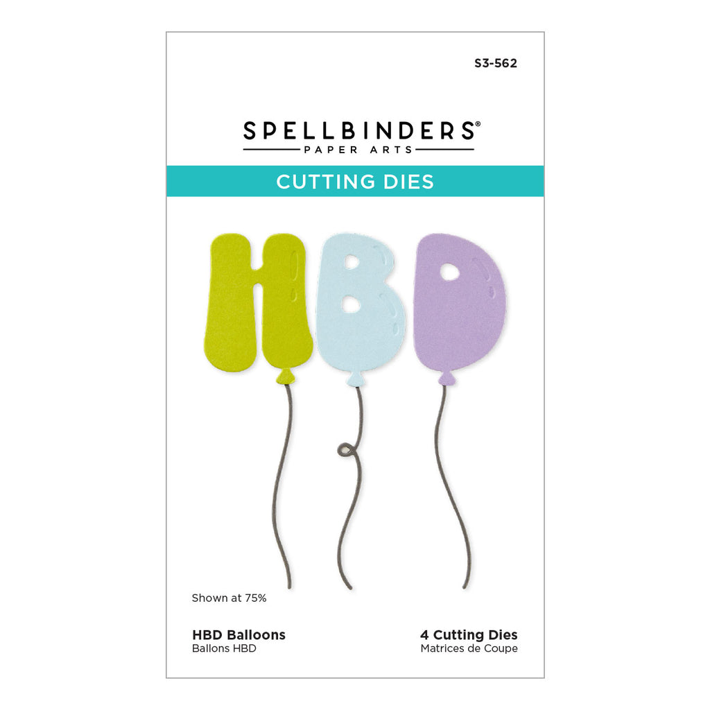 Spellbinders HBD Balloons Etched Dies s3-562