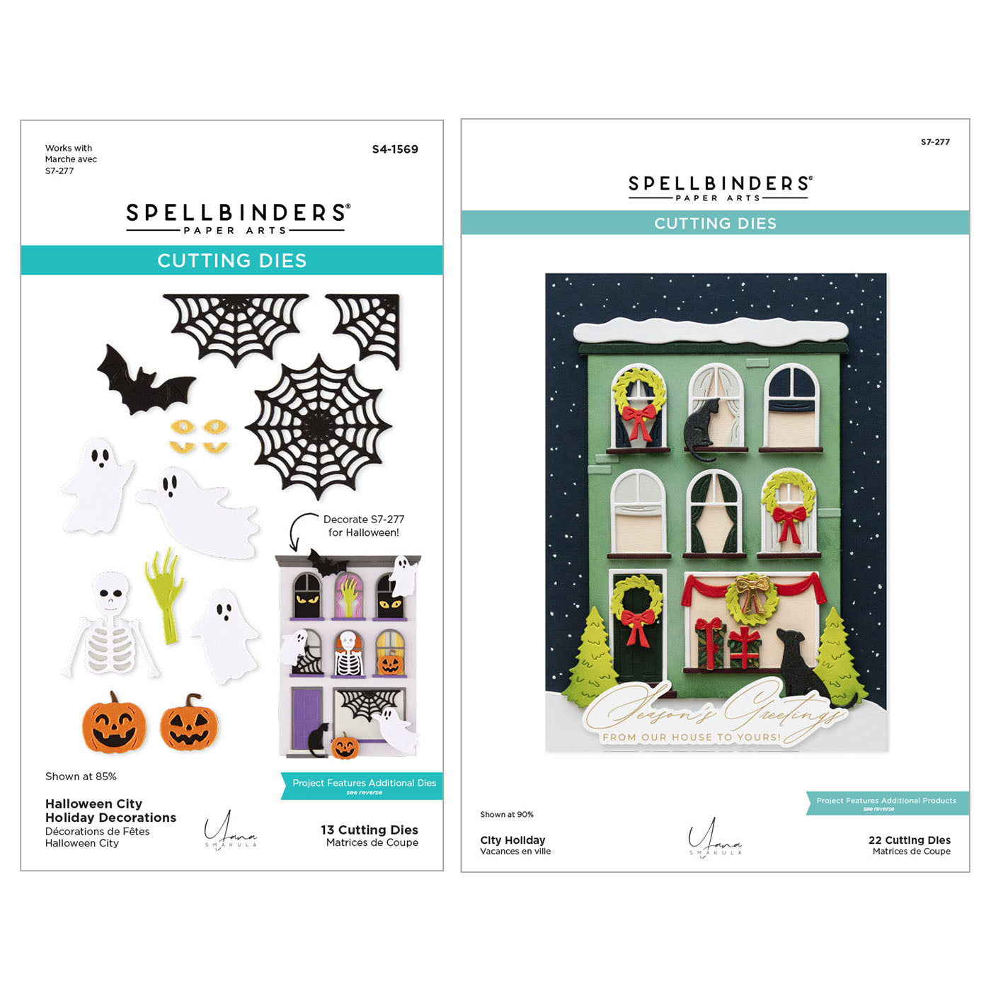 Spellbinders Halloween City Holiday Decorations Dies Bundle