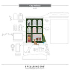 Spellbinders Halloween City Holiday Decorations Dies Bundle house assembly guide