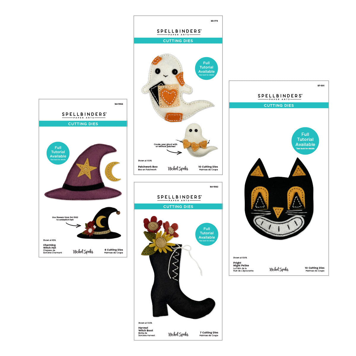 Spellbinders Halloween Felt Stitch and Create I Want It All Die Set bd-1140